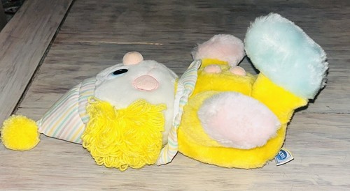 Vintage 1984 Dakin Pastel Clown Stuffed Plush Yarn Hair Wind Up Musical Toy - Picture 4 of 8