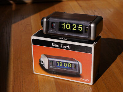 Copal Flip Clock Black Light Vintage New NOS Boxed