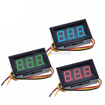 MARKENLOS DC 0-100V LED Digital Display Blue/Red/Green Voltmeter LED Voltage Panel Meter