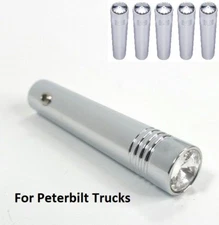 (Set/5) for Peterbilt Clear Toggle Switch Extension 2-1/4" Long Chrome Metal