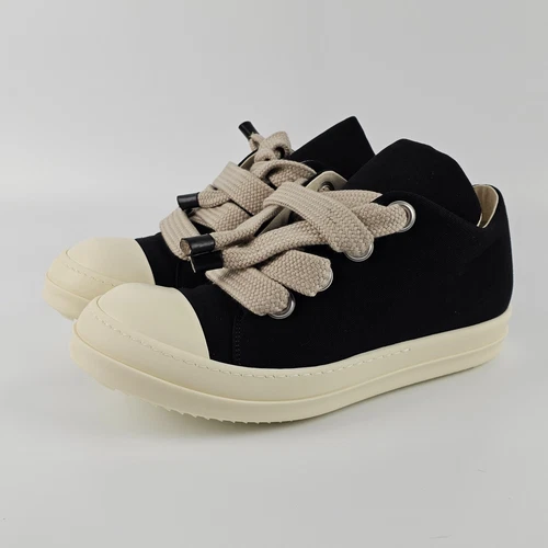 RICK OWENS DRKSHDW Hollywood Jumbo Lace Puffer Black Low Sneakers New