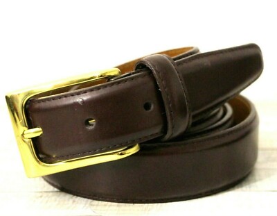 CLASSIC CHERRY PURPLE BROWN GENUINE LEATHER DRESS CASUAL MEN'S BELT 52/130 (68D
