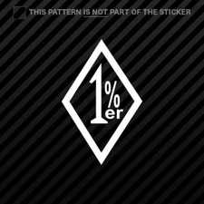 (2x) 1%er Sticker Self Adhesive Vinyl outlaw 1 Percenter 1% er