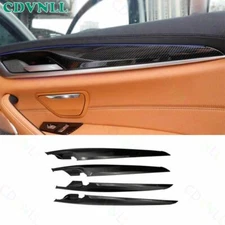 For BMW 5 Series 2018-2022 ABS Carbon Fiber Interior Door Panel Strip Cover Trim