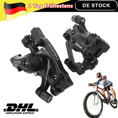 BUCKLOS Fahrrad Mechanische Scheibenbremse Set Vorne Hinten MTB Bremse mit Adapter 160mm