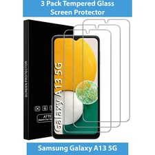 3 Pack For Samsung Galaxy A12 / A13 5G HD Clear Tempered Glass Screen Protector