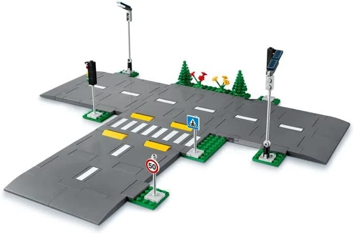 LEGO City Connectable Road Plate Intersection 60304 Toy Block Gift Boys  Girls