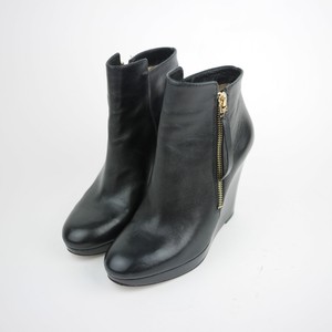 7 Mujer Michael Kors-Cuero Negro Botas al Tobillo Tacón De Cuña Oculta Puntera  Cerrada | eBay