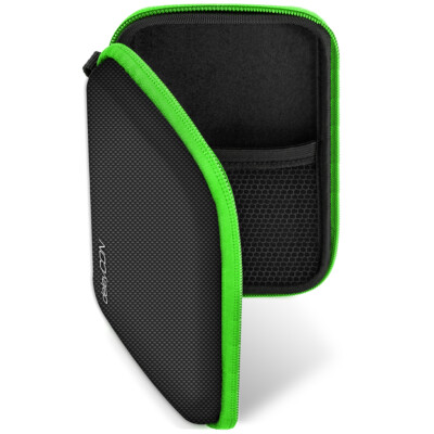 deleyCON Navitasche / Navi Case für Navigationsgeräte bis 5 Zoll - Schwarz/Grün