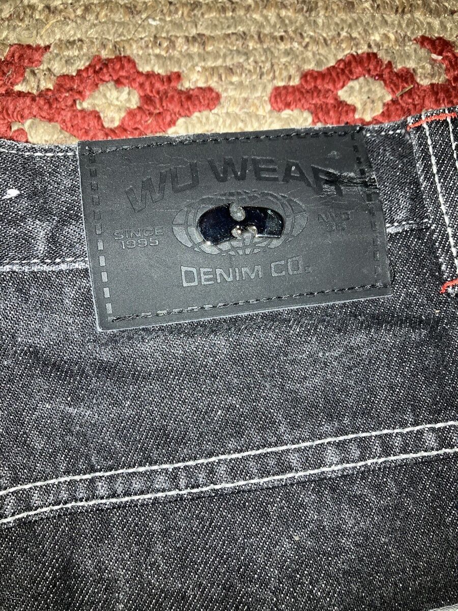 VTG Wu Wear Mens 34x32 Wu Tang Clan Baggy Wide Leg Denim VTG Wu Wear Mens 34x32 Wu Tang Clan Baggy Wide Leg Denim