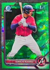 2022 Bowman Draft Sapphire 1st Green Refractor /50 Ignacio Alvarez #BDC-125
