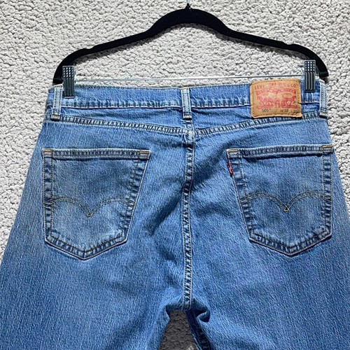 Levi’s 541 Sz 42x29 Athletic Taper Jeans Relaxed Fit Comfort Stretch Denim Blue - Picture 3 of 9