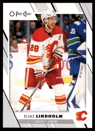 2023-24 O-Pee-Chee Elias Lindholm Calgary Flames #25