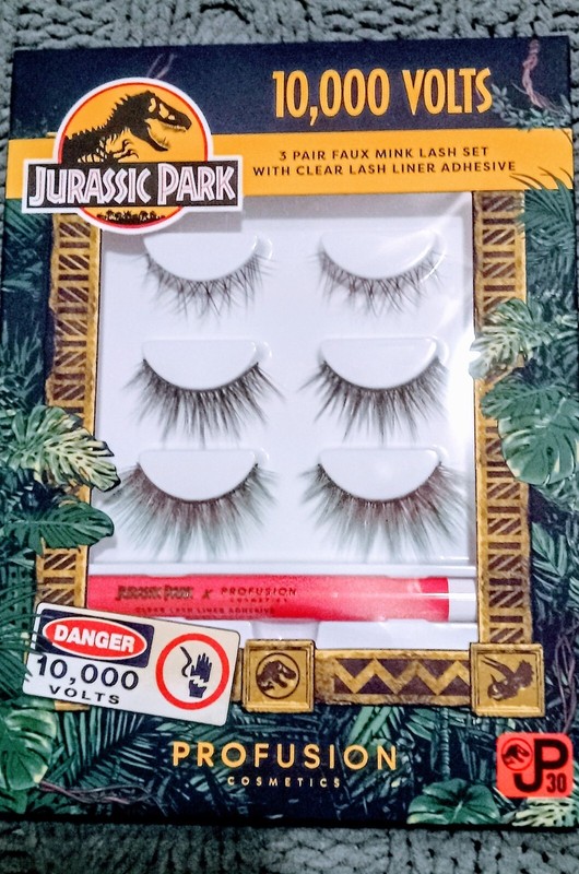 Jurassic Park Faux Mink Eyelashes 3 Styles 3 Pairs GREEN TINT Adhesive Fantastic