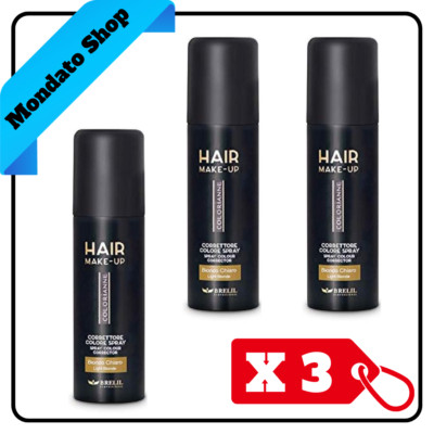 BRELIL COLORSANNE TINTE RETUSCHE NACHWACHSEN 75ml SPRAY HELLBLOND (X3)