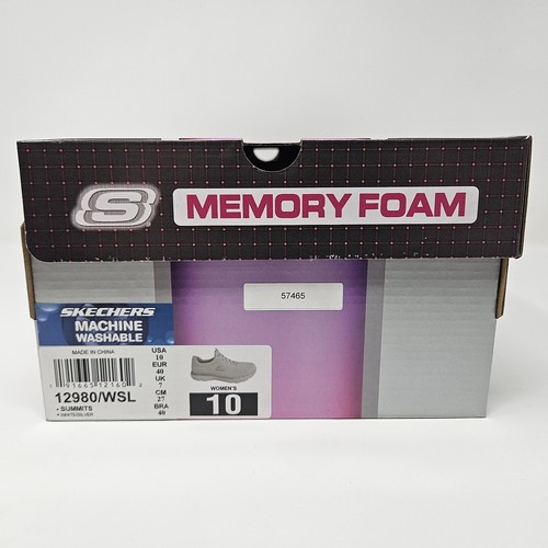 Wmns Skechers Sport Summits 'White/Silver' Comfy Athletic Shoe / 12980 / Size 10 - Picture 6 of 6