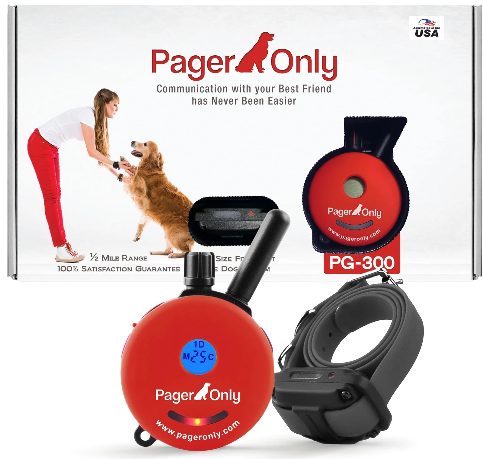 Pager Only PG-300 & PG-302 Remote Collar Red by E-Collar Technologies ...