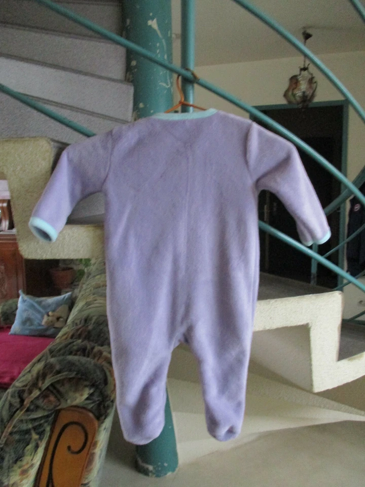 grenouillère Mauve Taille 9Mois Sans Marque Générique Fille Neuf - Photo 2/2