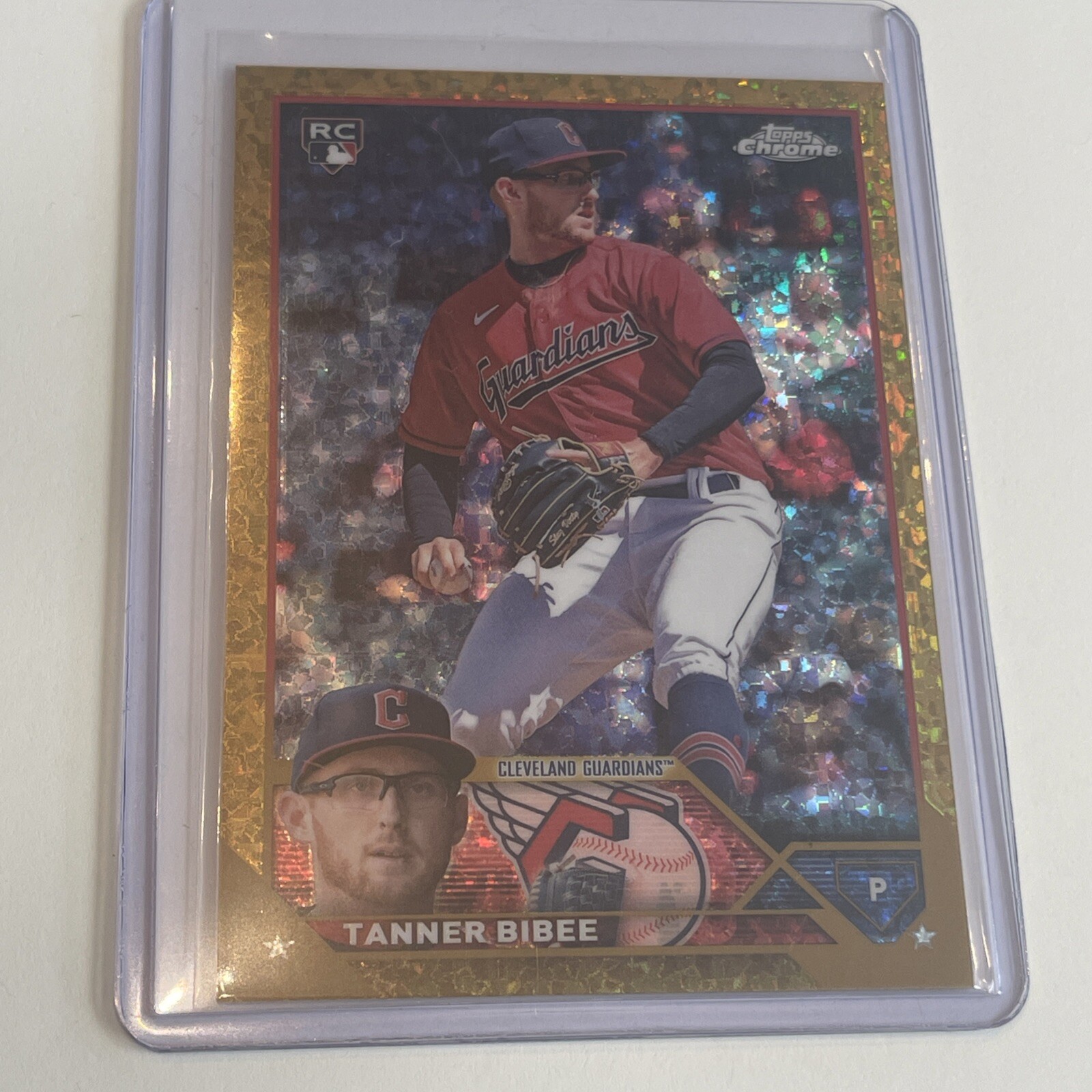 2023 Topps Chrome Update Series - Gold Refractor #USC114 Tanner Bibee /50 (RC)