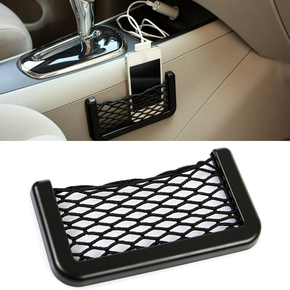 2pcs Universal Car Seat Side Back Net Mesh Storage Bag Holder Pocket Organizer E - Foto 2