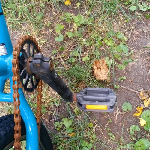 Mongoose BMX bike L60 turquoise frame -- top tube (TT) 20.75"-- new rear tire - Picture 14 of 19