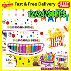 12PCS Magic Popcorn Pen, DIY Bubble Popcorn Drawing Pens 2027