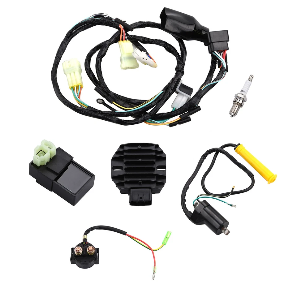 CDI Ignition Coil Spark Plug Wire Harness Assy For Honda Sportrax TRX400EX ATV - Image 2 of 4