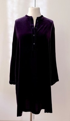 Aspesi, leichtes Samtkleid, Viskose/Seide,  violett, TOP Zustand, D38