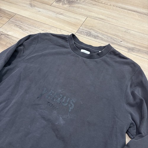 Felpa girocollo concerto Yeezus Kanye West Tour taglia XL maglia tour sbiadita dal sole - Foto 7 di 17