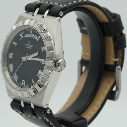 TUDOR Royal Automatique Montre Hommes 28600 41MM Acier Day Date Avec Cuir Bande - Photo 5 sur 9