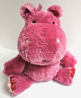 Hallmark Pink Lola Love Hippo Hug Talking Wiggle Ears Valentine's Day Plush 12'