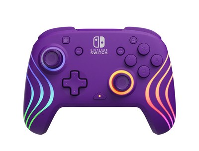 PDP Afterglow Wave Rechargeable RGB Wireless Controller For Nintendo Switch