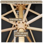 Yescom 13' Beech Wood Market Umbrella with Deck Mount & Pulley for Patio, Black — photo 4
