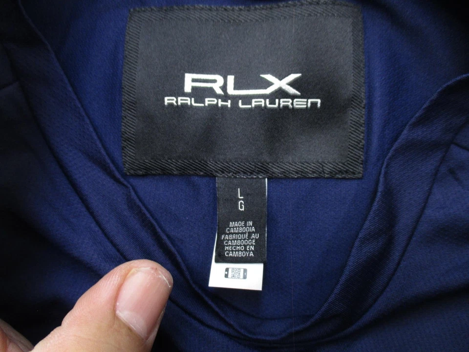 Camisa RLX Ralph Lauren Para Hombres Grande Azul Manga Larga Rendimiento Top Atlético Foto 3 de 4