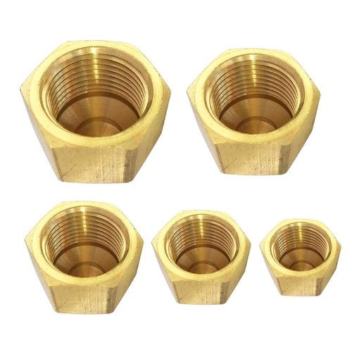 Brass Flare Cap Assortment Kits, SAE 45 Degree Flared Tube Fitting 1/4 5/16 3/8