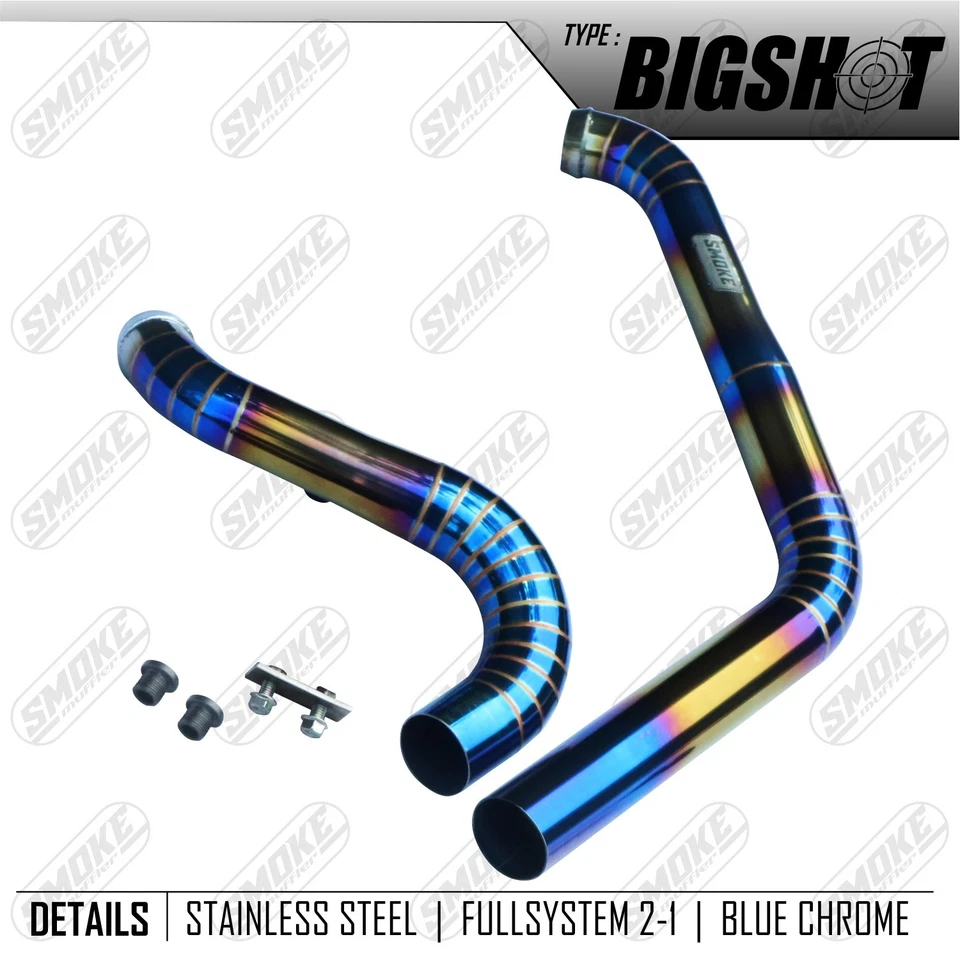 2000-2016 Harley Davidson Road King Exhaust System Pipes 2 into 1 fit - Изображение 4 из 4