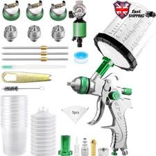 HVLP Air Paint Spray Gun Kits 1.4/1.7/2.0MM Nozzles Gravity Feed Car Auto Primer