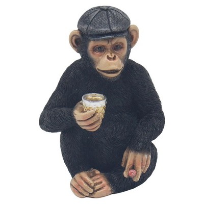 Cheeky Monkey Drinking Decor Collectible Ornament Figurine Novelty Accessory