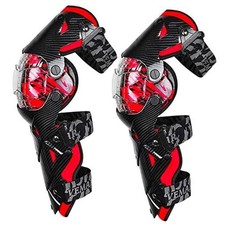 Motorcycle Knee and Shin Guards for Men Motocross Dirt Bike Knee Knee Pads Red