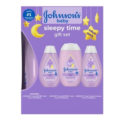 Johnson's Baby Sleepy Time Gift Set with Calming Bedtime Bath, Small, Purple