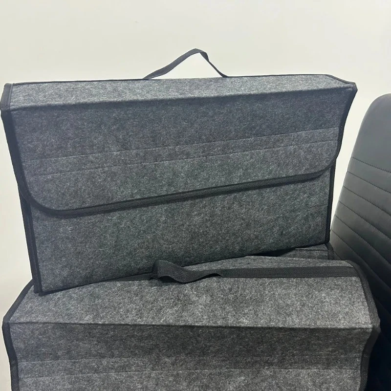 Organizador de maletero de coche de fieltro gris caja de almacenamiento plegable bolsa antideslizante para botas Foto 3 de 4