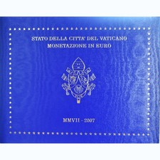 [#1065016] Vatican, 1 Cent to 2 Euro, euro set, 2007, Rome, Benoit XVI, MS