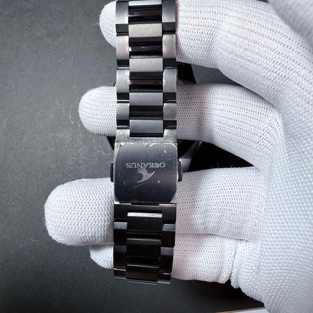 Casio Oceanus Solar Radio-Controlled GPS OCW-G1000B Black Titanium Working image 4