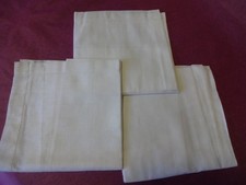 VINTAGE HERREN:S TASCHENTÜCHER breite Säume groß x 3 breite Säume
