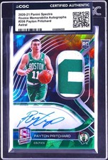 2020 Panini Spectra Astral Payton Pritchard ROOKIE PATCH AUTO /35 #206 CGC AUTH