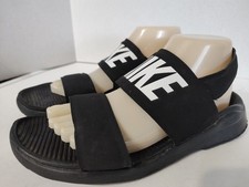 Nike Tanjun Mujer Sandalia Negro/Blanco/Negro Eslinga Espalda Confort Sandalia - Talla 9
