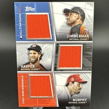 2017 Topps Update All-Star Stitches Triple Relic Harper Zimmerman /25