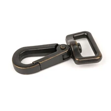 1 Inch Aged Bronze Designer Purse Lobster Clasp Swivel Snap Hook, 50 Pack