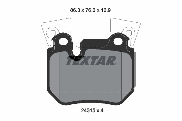 Plaquettes de frein Textar 2431501 en céramique pour disques arrière de BMW Série 3