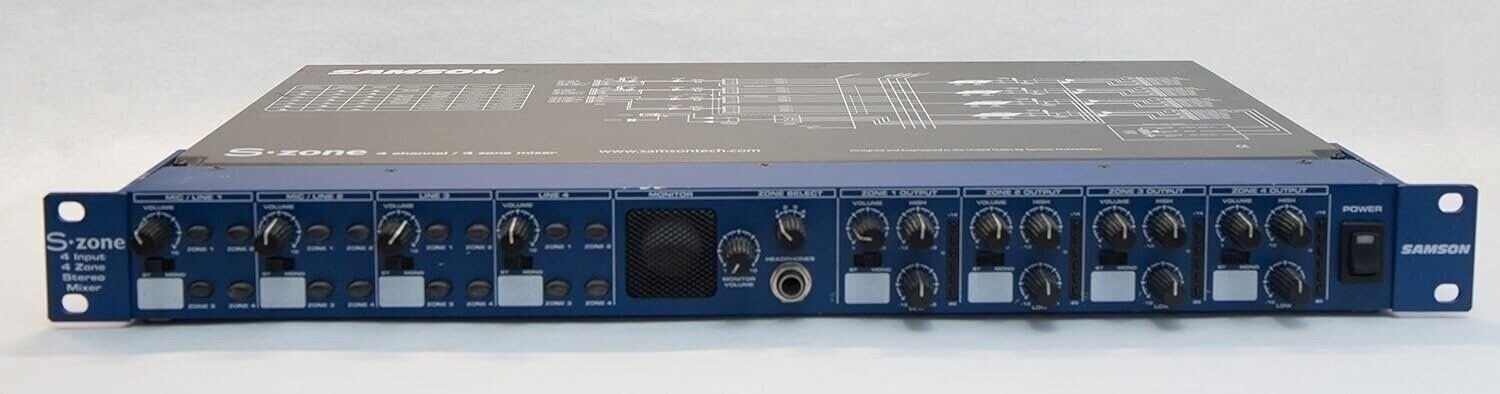 Samson S-zone 4-Input4-Zone Stereo Mixer 79490₽